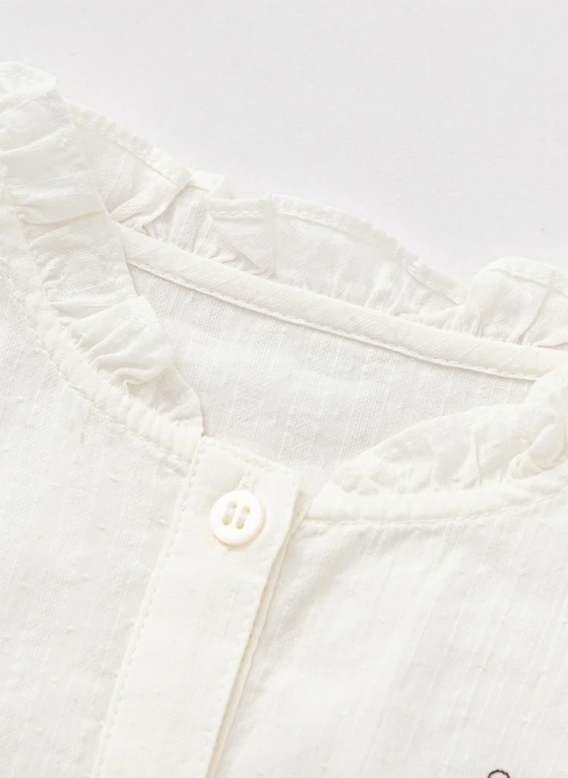 Balabala White Toddler Girls Single color long sleeve shirt for Women | Best Price UAE